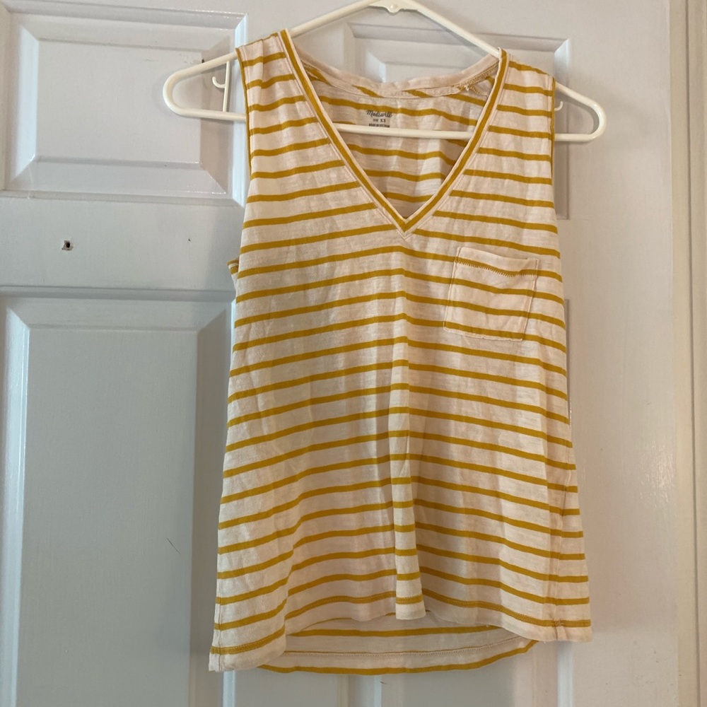 Madewell Whisper V-Neck Striped Tank